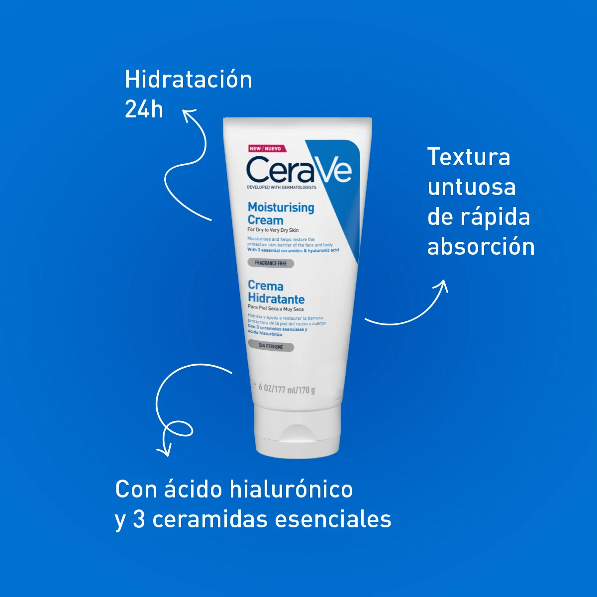 CERAVE CREMA HIDRATANTE 6OZ / 170G - Imagen 2