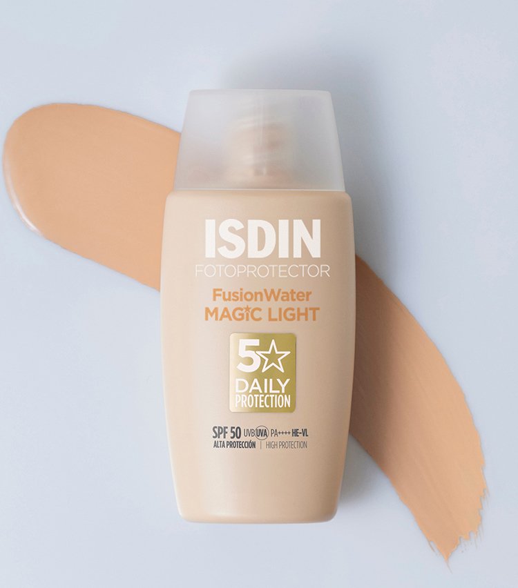 ISDIN FUSION WATER COLOR LIGHT SPF50 PROTECTOR SOLAR CON COLOR TONO LIGHT 50ml - Imagen 2