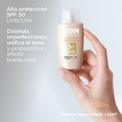 ISDIN FUSION WATER COLOR LIGHT SPF50 PROTECTOR SOLAR CON COLOR TONO LIGHT 50ml - Imagen 6